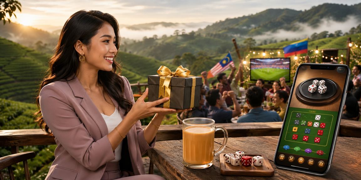 Ruang permainan dadu dengan suasana tradisional Malaysia yang unik